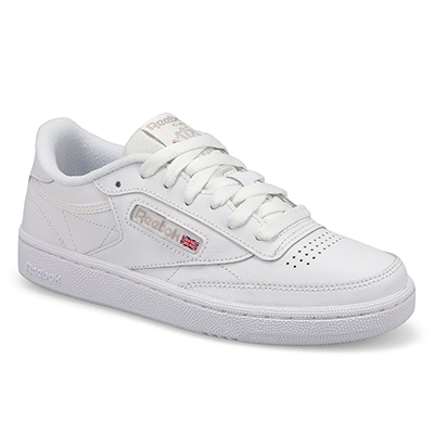 Lds Club C 85 Lace Up Sneaker - White/ Light Grey