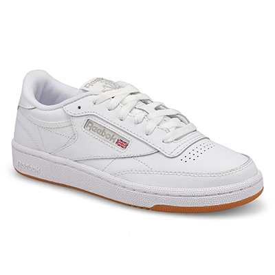 Baskets à lacets Club C 85, blanc/gris pâle/résine, femmes