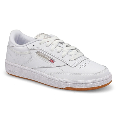 Lds Club C 85 Lace Up Sneaker - White/Light Grey/Gum