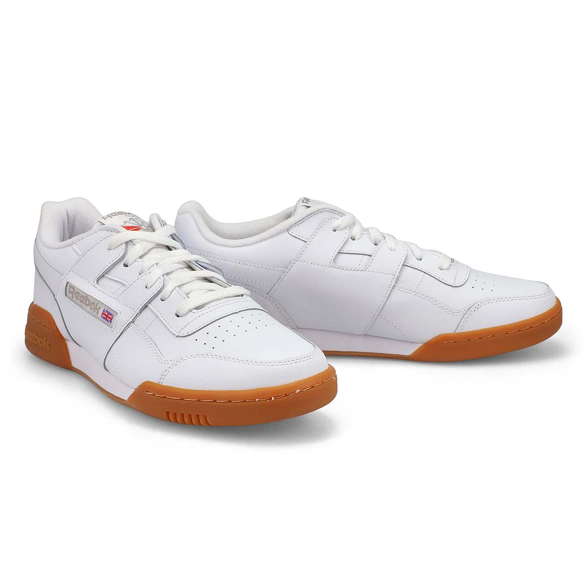 Reebok Men's Workout Plus Sneaker - White/ Gu | SoftMoc.com