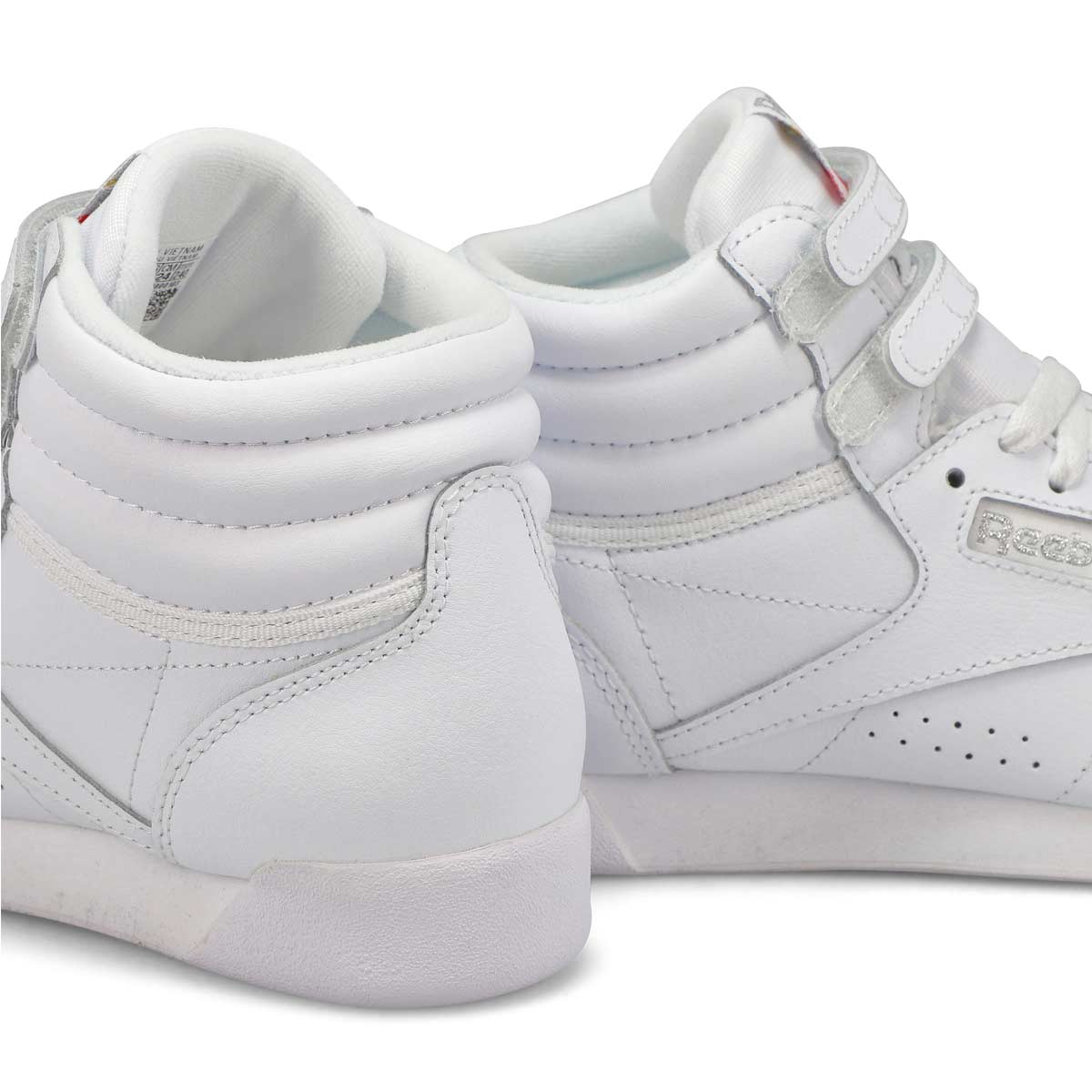 Reebok Women's Freestyle Hi Sneaker -White/Si | SoftMoc.com