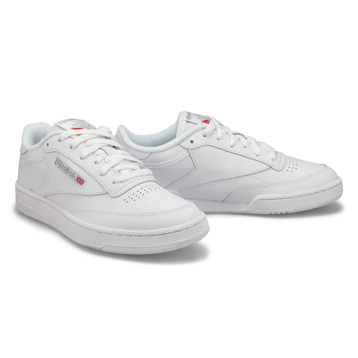 Baskets à lacets CLUB C 85, blanc/gris, hommes