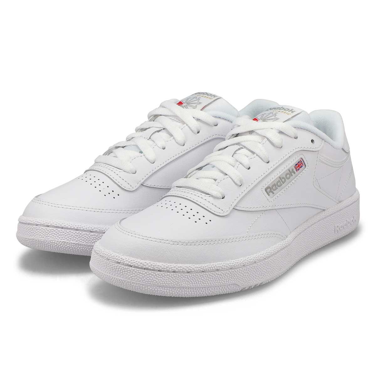 Baskets à lacets CLUB C 85, blanc/gris, hommes