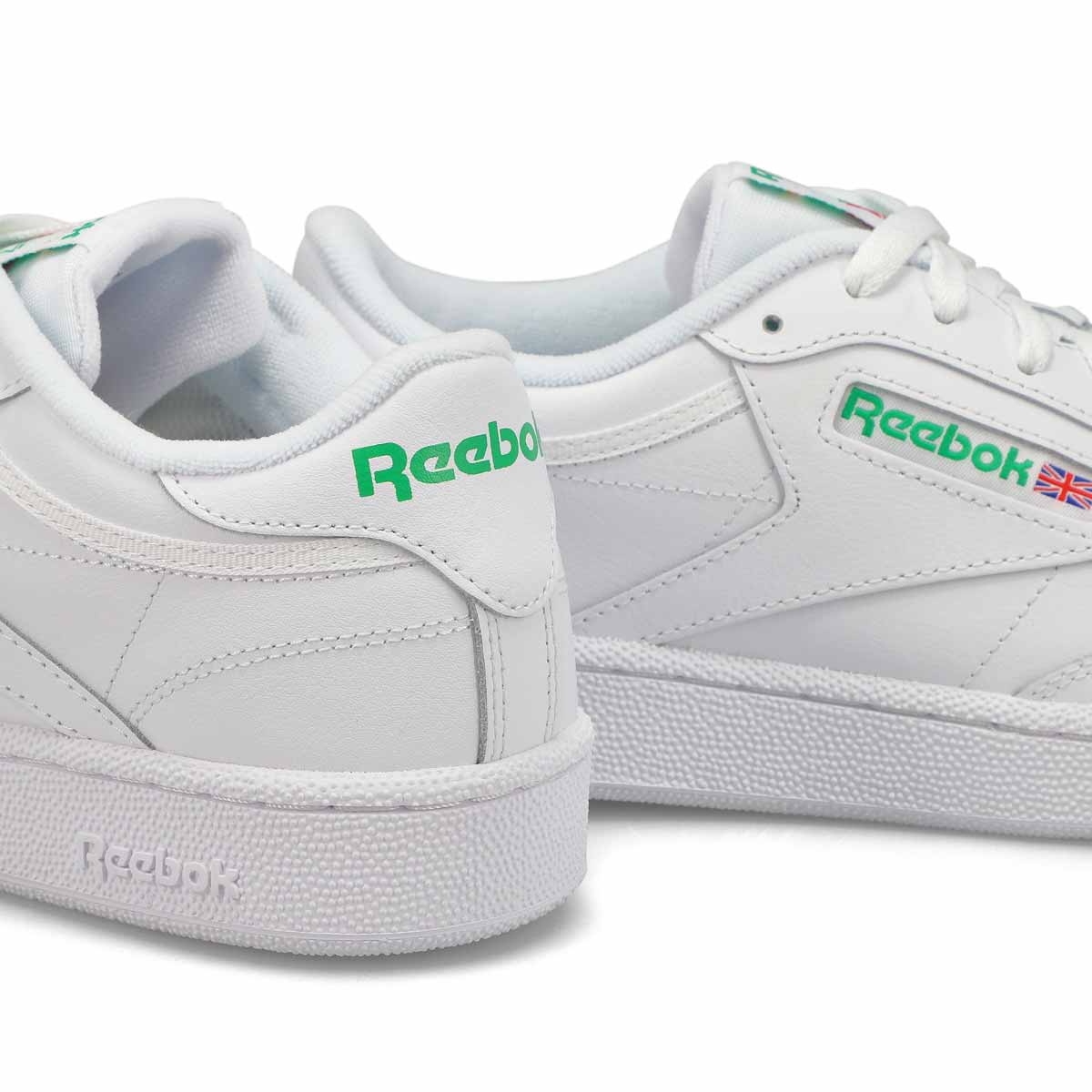 Reebok Men's Club C 85 Sneaker - White/Green | SoftMoc.com