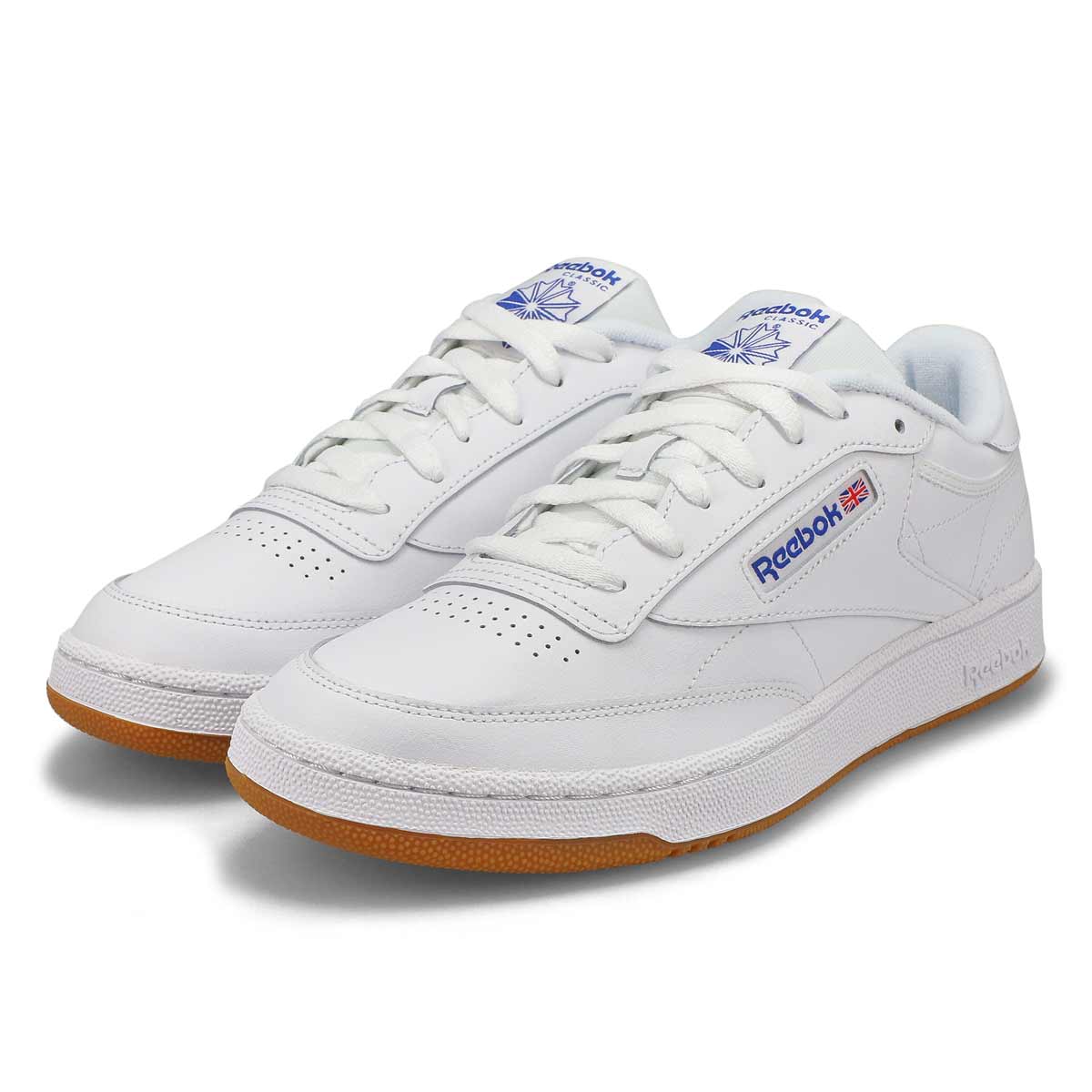 Reebok Men's Club C 85 Lace Up Sneaker - Whit | SoftMoc.com