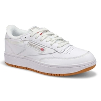 Women's Club C Double Lace Up Sneaker - White/White/Gum