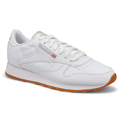Mns Classic Leather Sneaker -White/Grey/Gum