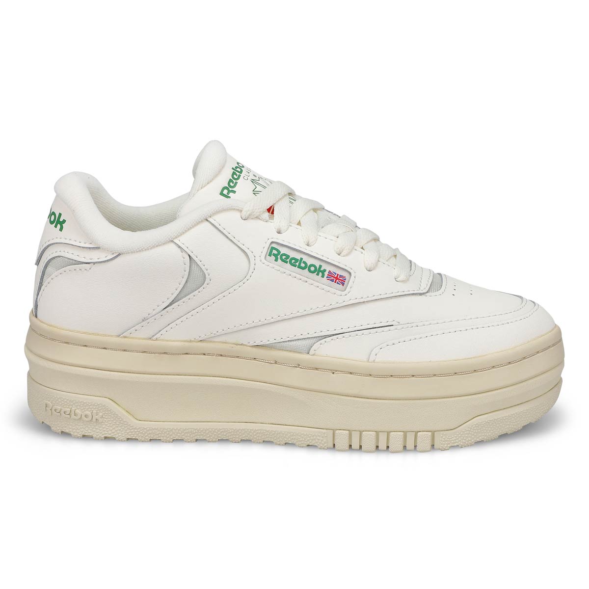 Women's Club C Extra Co Platform Sneaker - Chalk/Chalk/Glengreen