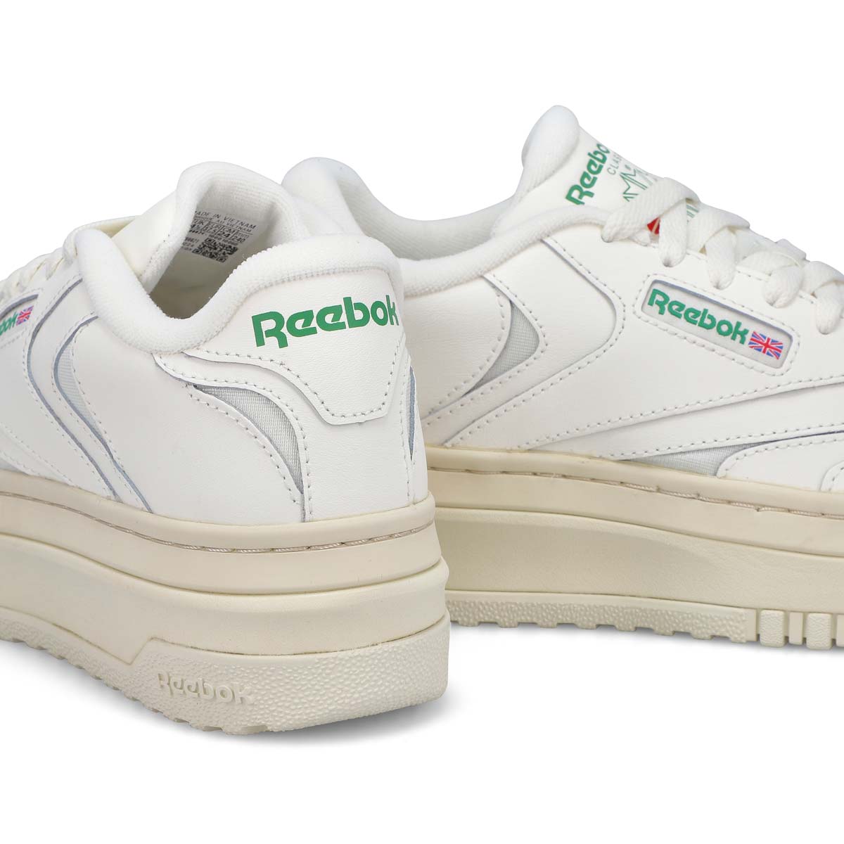 Women's Club C Extra Co Platform Sneaker - Chalk/Chalk/Glengreen