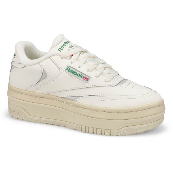 Women's Club C Extra Co Platform Sneaker - Chalk/Chalk/Glengreen