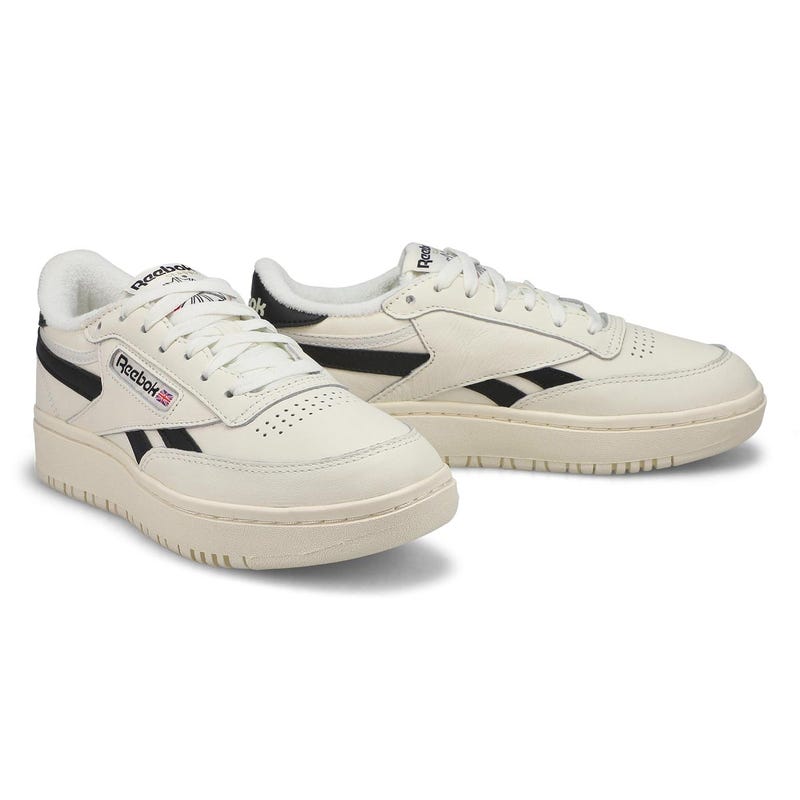 Women's Club C Double Revenge Lace Up Sneaker - White/White/Cloud Grey