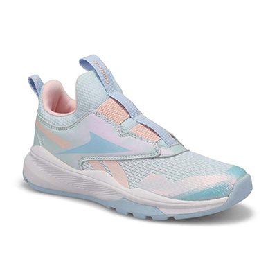 Grls Sprinter Slip On Sneaker - Blue/Pink/White