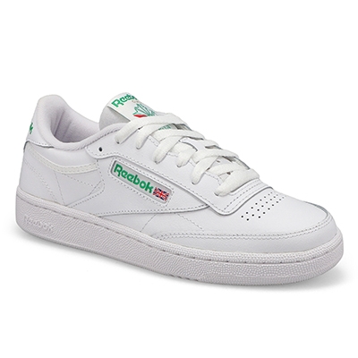 Lds Club C 85 Lace Up Sneaker - White/Green