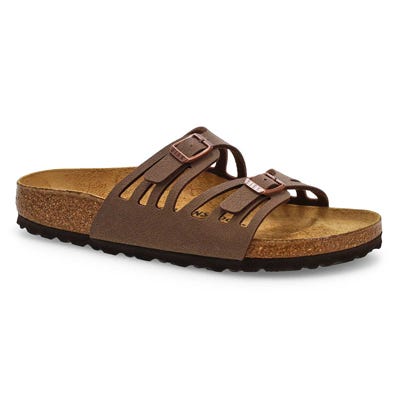 Lds Granada 2 Strap Narrow Sandal - Mocha