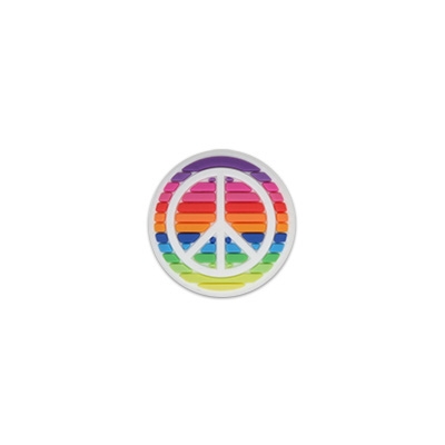 Jibbitz Rainbow Peace Sign
