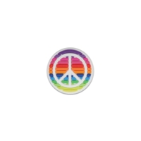 Jibbitz Accessories Rainbow Peace Sign