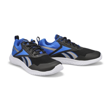 Kids' Rush Runner 5 Lace Up Sneaker - Black/Blue/P