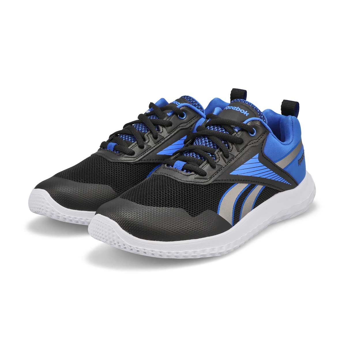 Kids' Rush Runner 5 Lace Up Sneaker - Black/Blue/Pewter