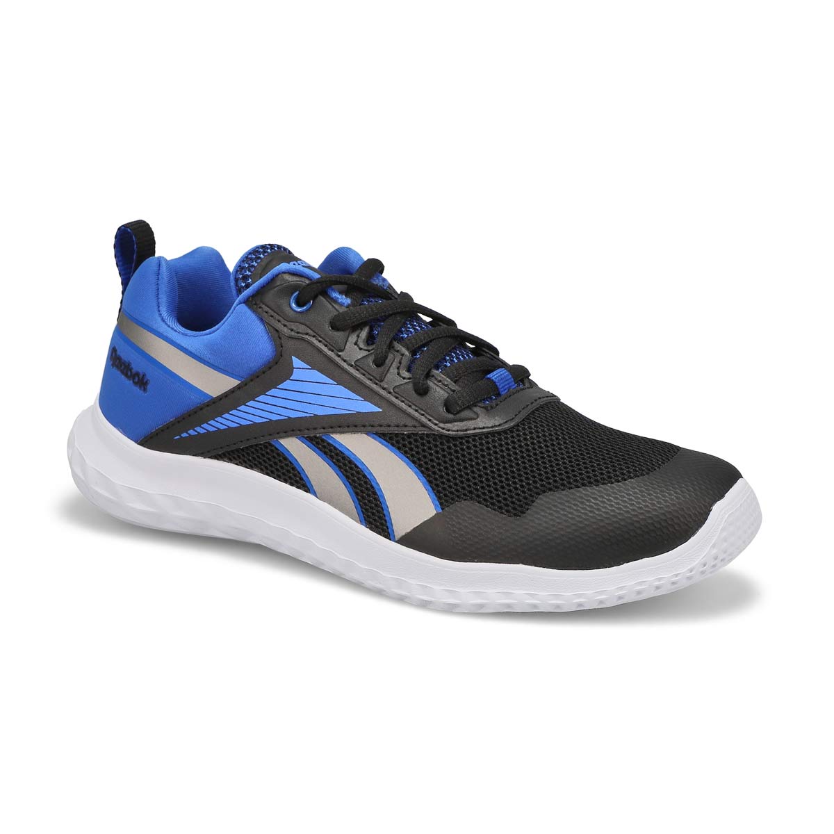 Kids' Rush Runner 5 Lace Up Sneaker - Black/Blue/Pewter