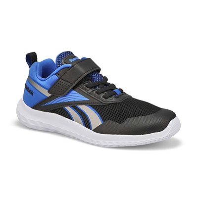 Kds Rush Runner 5 Lace Up Sneaker - Black/Blue/Pewter