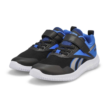 Kids' Rush Runner 5 Lace Up Sneaker - Black/Blue/P