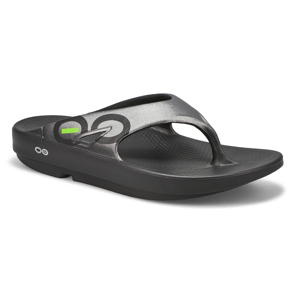 OOFOS Men's Ooriginal Sport Sandal - Black/Wh | SoftMoc.com