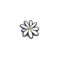 Jibbitz Hand Drawn White Flower
