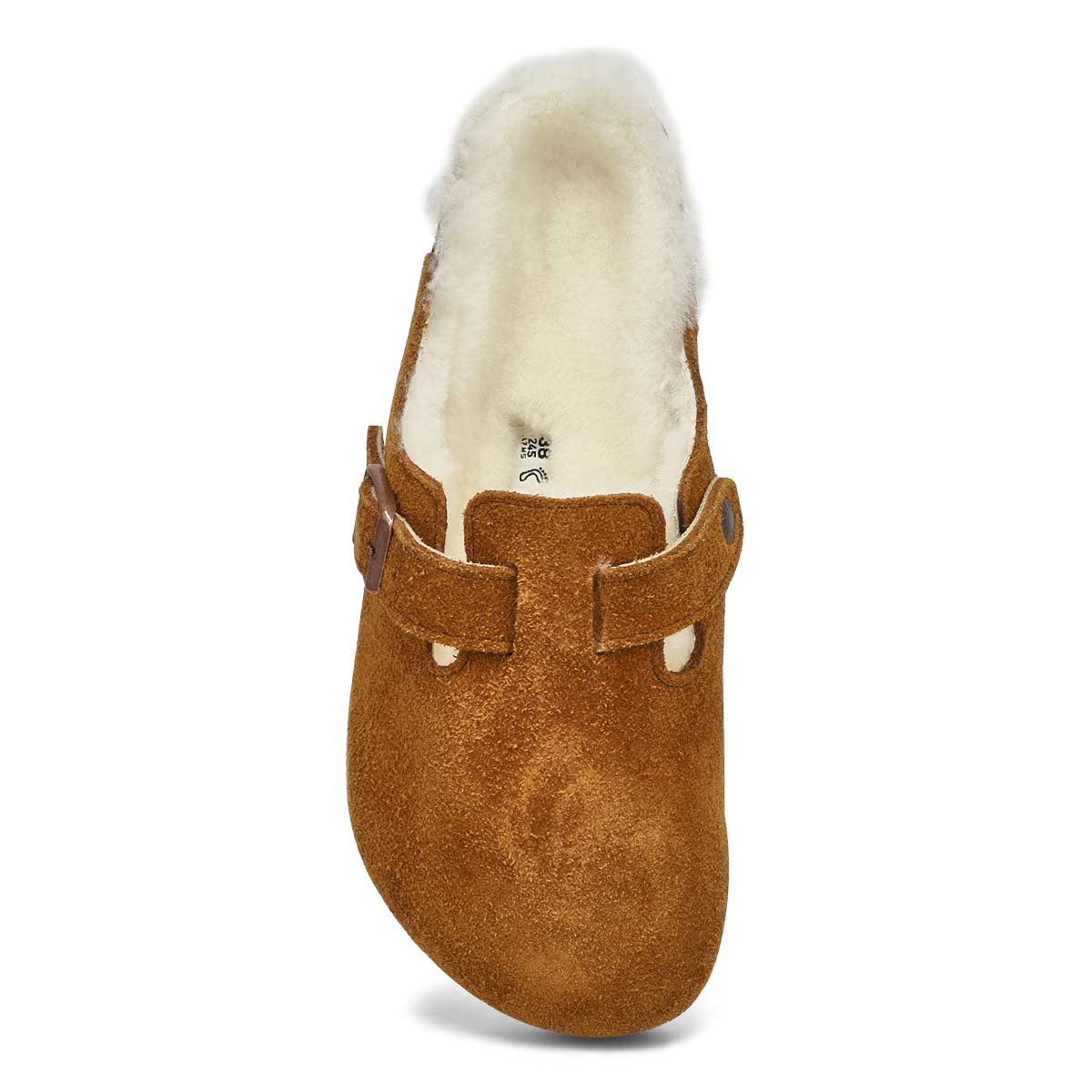 Women's Boston Shearling Suede Clog - Mink/Natural