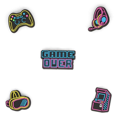 Jibbitz Lights Up Neon Gamer 5 Pack