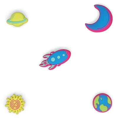 Jibbitz Lights Up Neon Planets 5 Pack