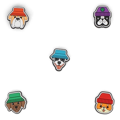 Breloques Jibbitz Dogs In Hats - 5 p.