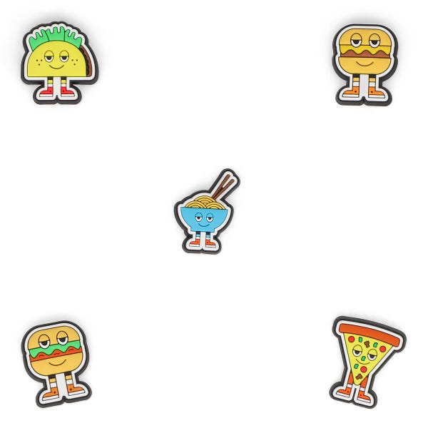 Ensemble de breloques Jibbitz CHILL FOODS - 5 pièces