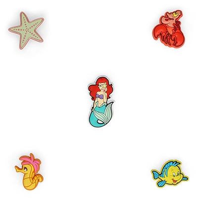 Ensemble de breloques Jibbitz Princess Ariel - 5 pièces