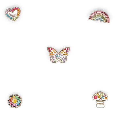 Ensemble de breloques Jibbitz Rainbow Elevated Festival - 5 pièces