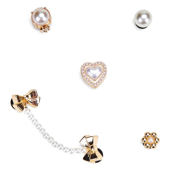 Ensemble de breloques Jibbitz PEARLY GOLD - 5 pièces