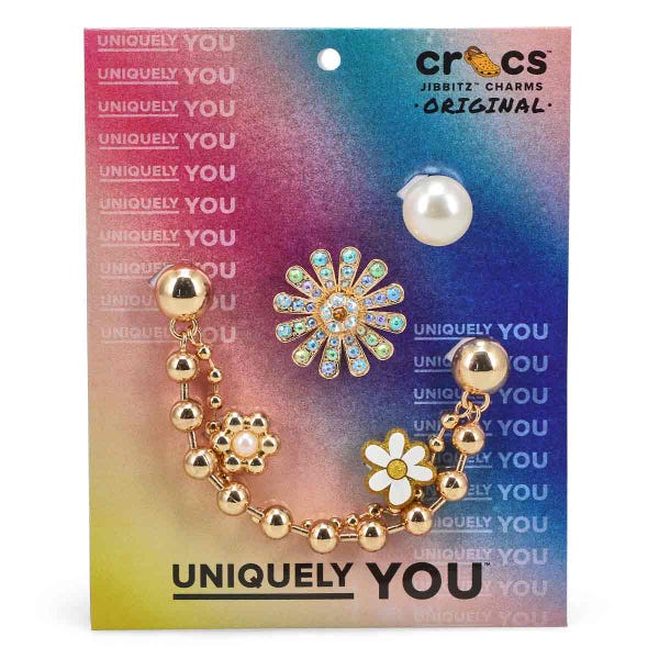 Ensemble de breloques Jibbitz PRETTY IN GOLD - 5 pièces