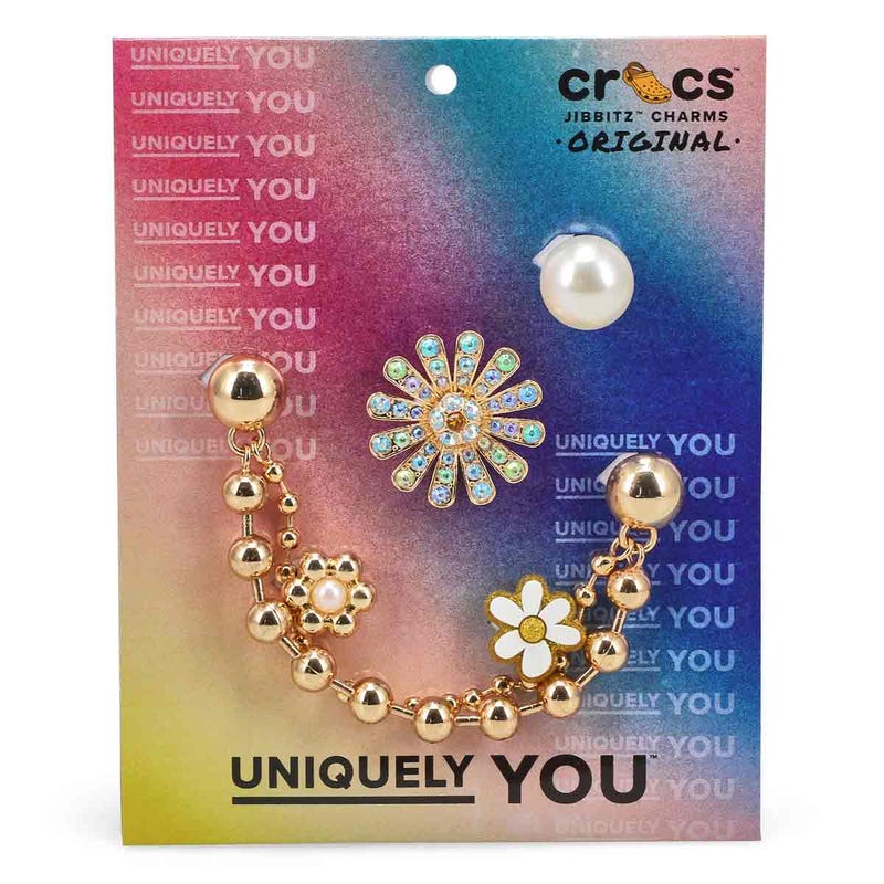 Ensemble de breloques Jibbitz PRETTY IN GOLD - 5 pièces