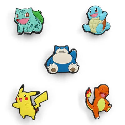 Ensemble de breloques Jibbitz POKEMON COMBO - 5 pièces