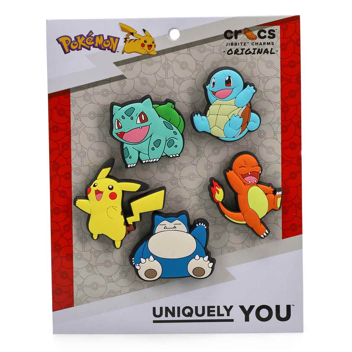 Ensemble de breloques Jibbitz POKEMON COMBO - 5 pi