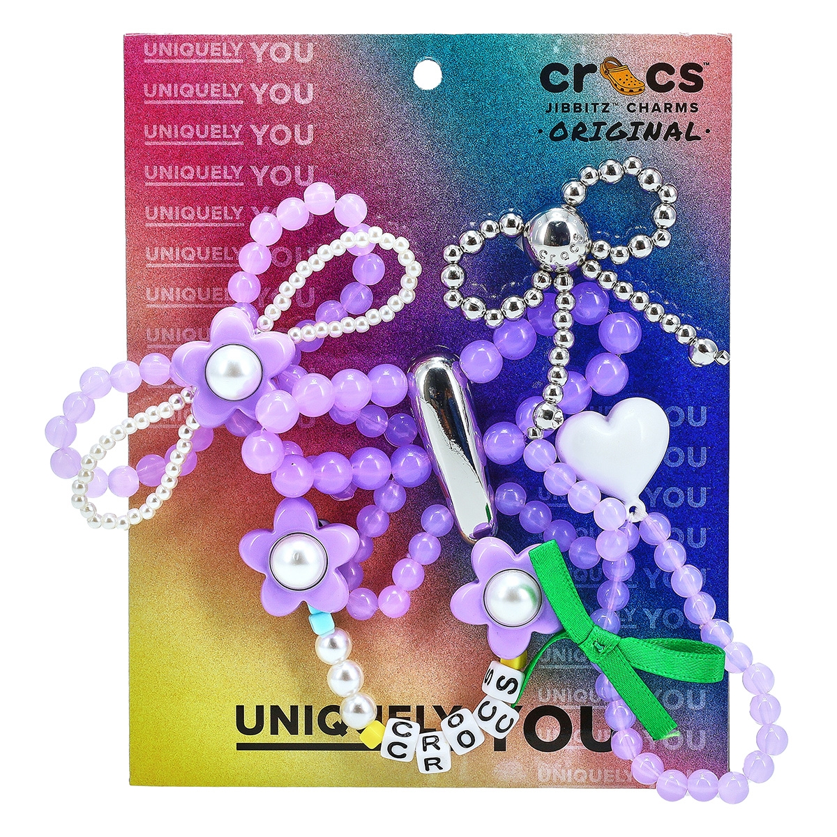 Ensemble de breloques Jibbitz PURPLE META - 5 pièc