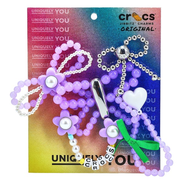 Ensemble de breloques Jibbitz PURPLE META - 5 pièces