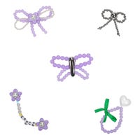 Ensemble de breloques Jibbitz PURPLE META - 5 pièces