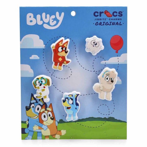Ensemble de breloques Jibbitz BLUEY MULTI - 5 pièces
