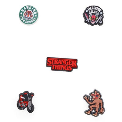Ensemble de breloques Jibbitz STRANGER THINGS - 5 pièces