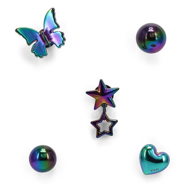 Jibbitz Iridescent Meta 5 Pack