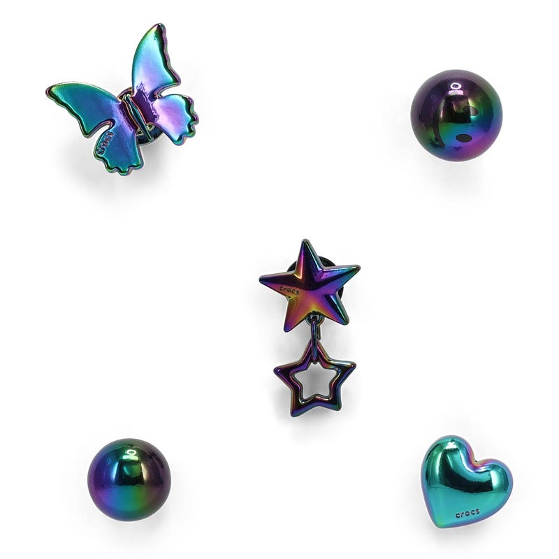 Jibbitz Iridescent Meta 5 Pack