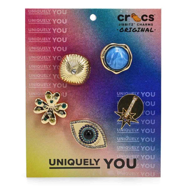 Jibbitz Gold SMT Gem Mystic 5 Pack