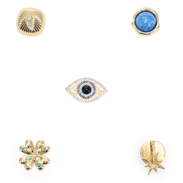 Jibbitz Gold SMT Gem Mystic 5 Pack