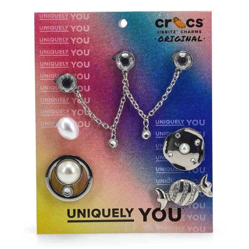 Jibbitz Silver and Pearl 5 Pack