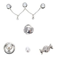 Jibbitz Silver and Pearl 5 Pack